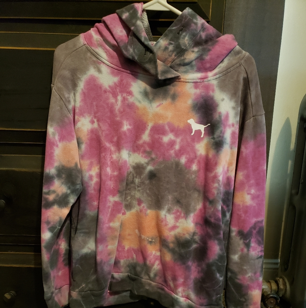 PINK tie dye hoodie